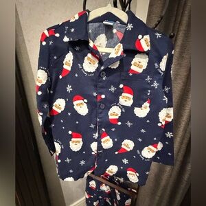 Old Navy Kids matching Santa Print Pajama Set - Holiday Sleepwear